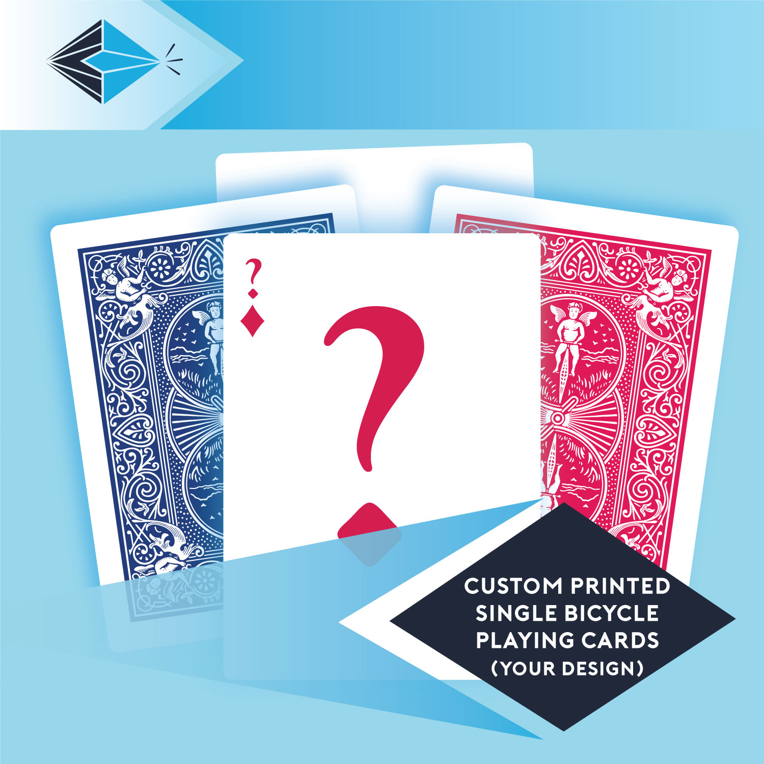Custom printed single bicycle playing cards for magicicans printed with your image PrintbyMagic Stockport Manchester UK Printers