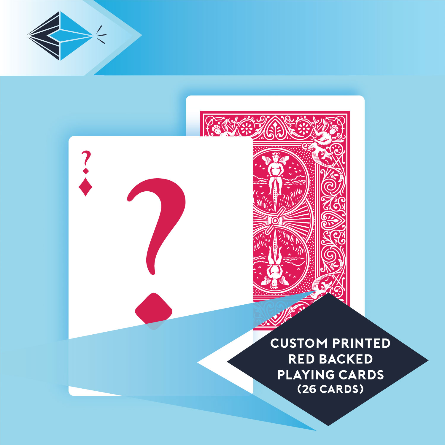 Red back playing card printing for magicians 26 cards