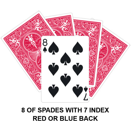 Eight Of Spades With Seven Index Gaff Card