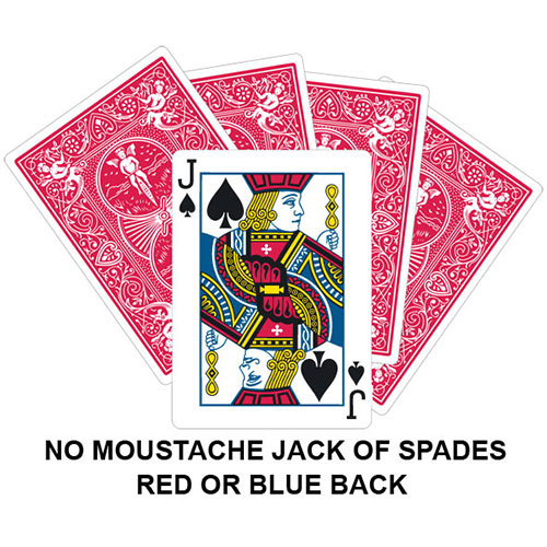 No Moustache Jack Of Spades Gaff Card