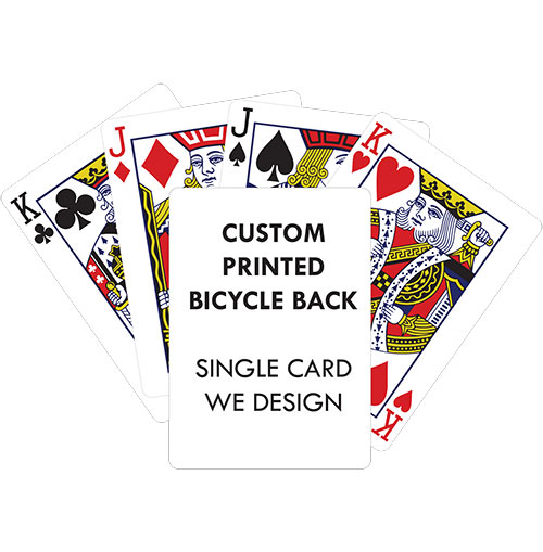 Blank Back Bicycle Playing Card Custom Printed