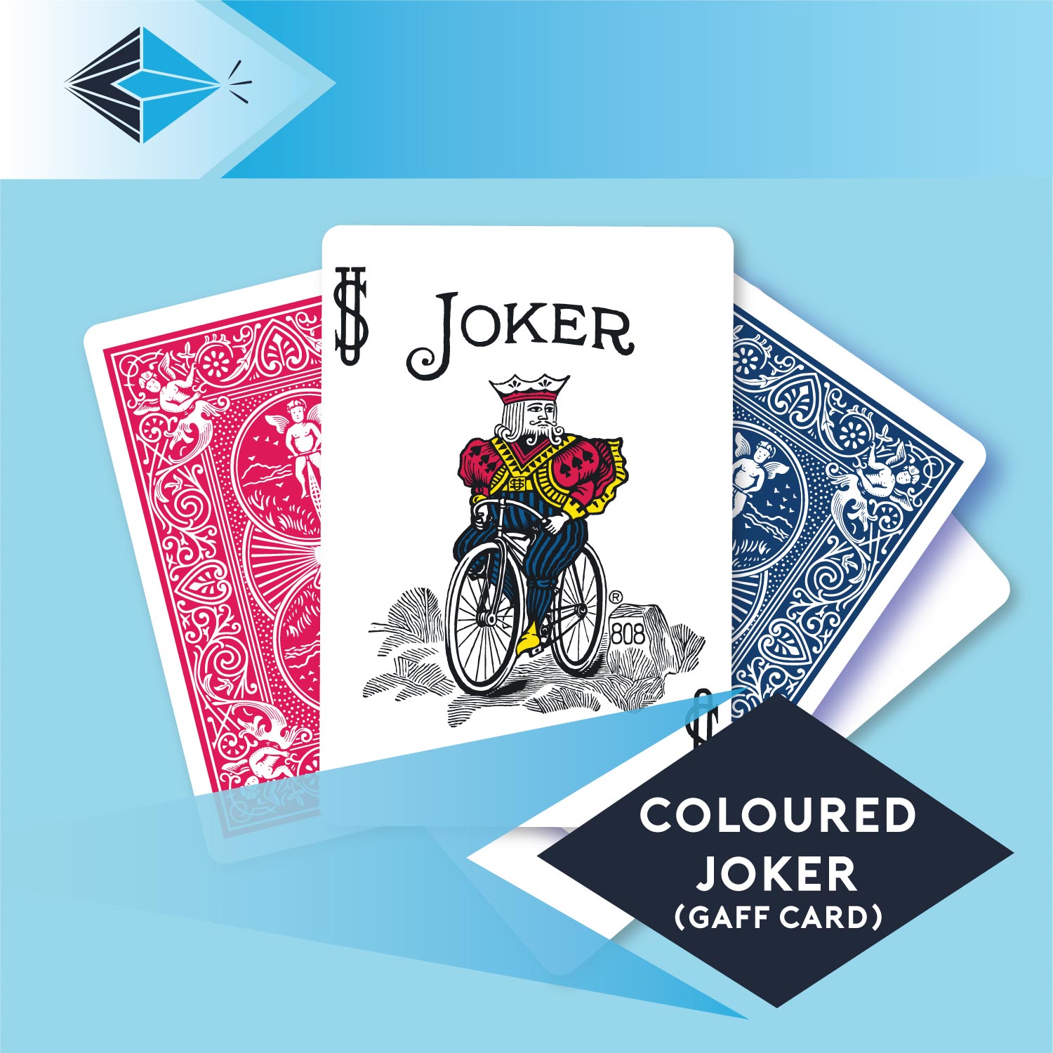 coloured joker playing card gaff card 17 magic magicians printing printers Stockport Manchester UK