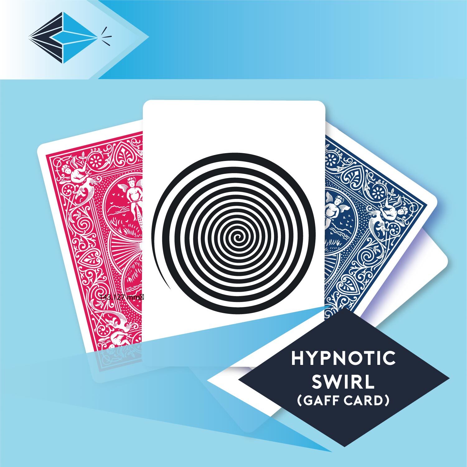 hypnotic swirl gaff card 4 printbymagic magicians gaff cards printers Stockport Manchester UK