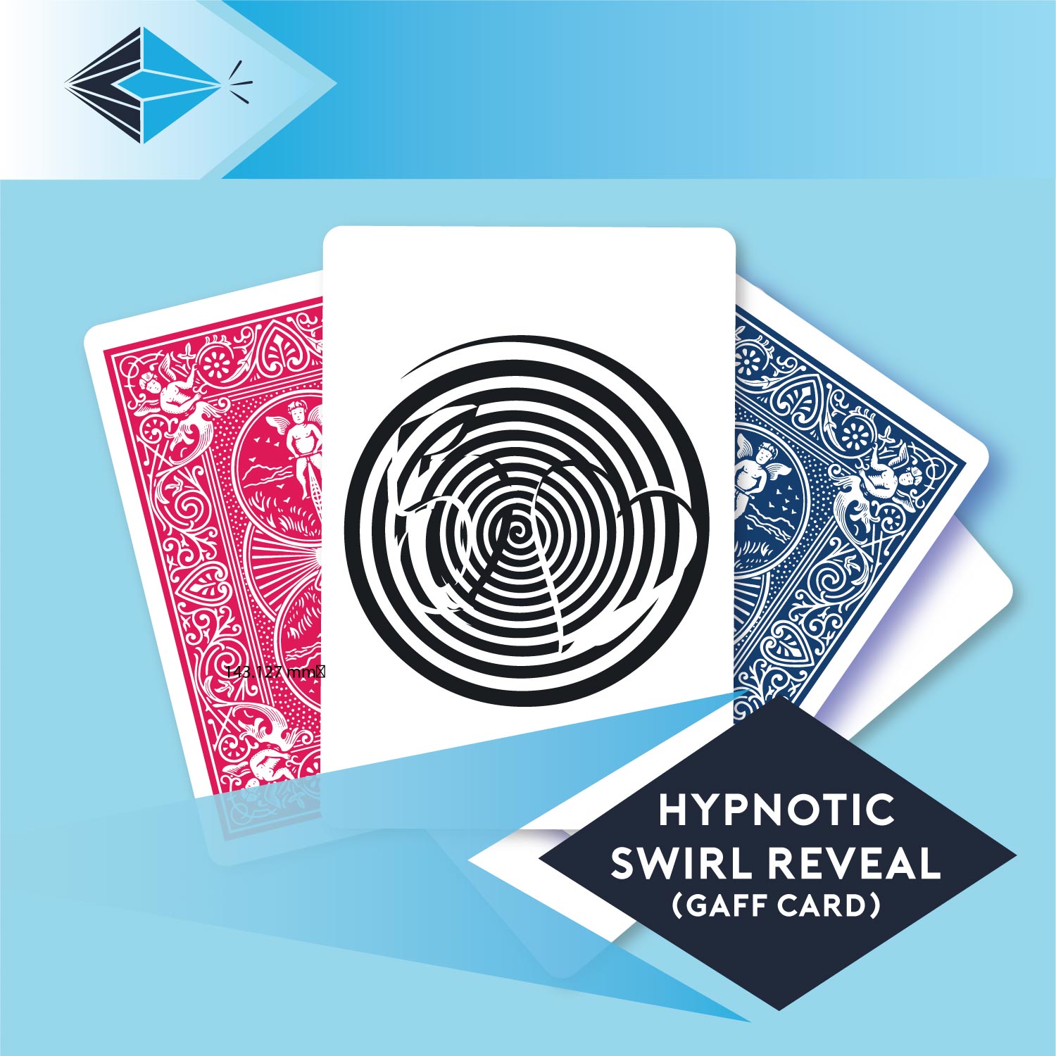 hypnotic swirl reveal gaff card 5 printbymagic magicians gaff cards printers Stockport Manchester UK