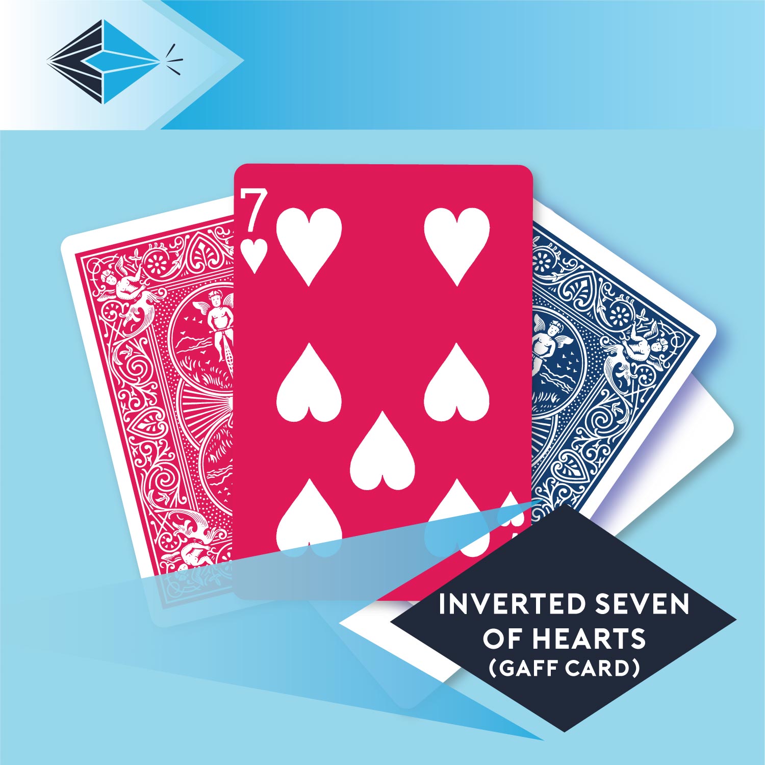 inverted seven of hearts gaff card 8 printbymagic magicians gaff cards printers Stockport Manchester UK