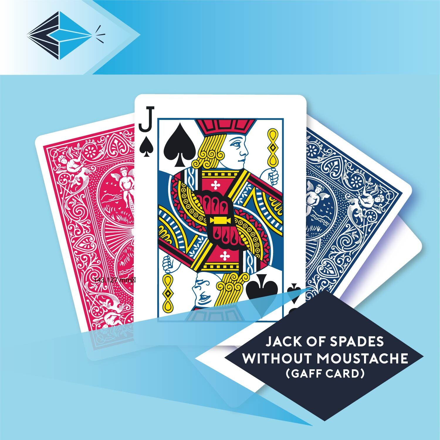 jack of spades without moustache gaff card 7 printbymagic magicians gaff cards printers Stockport Manchester UK