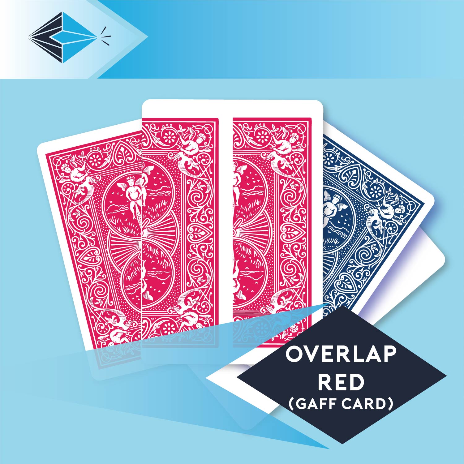 Overlap Red gaff card 29 playing card for magicians printing printers Stockport Manchester UK