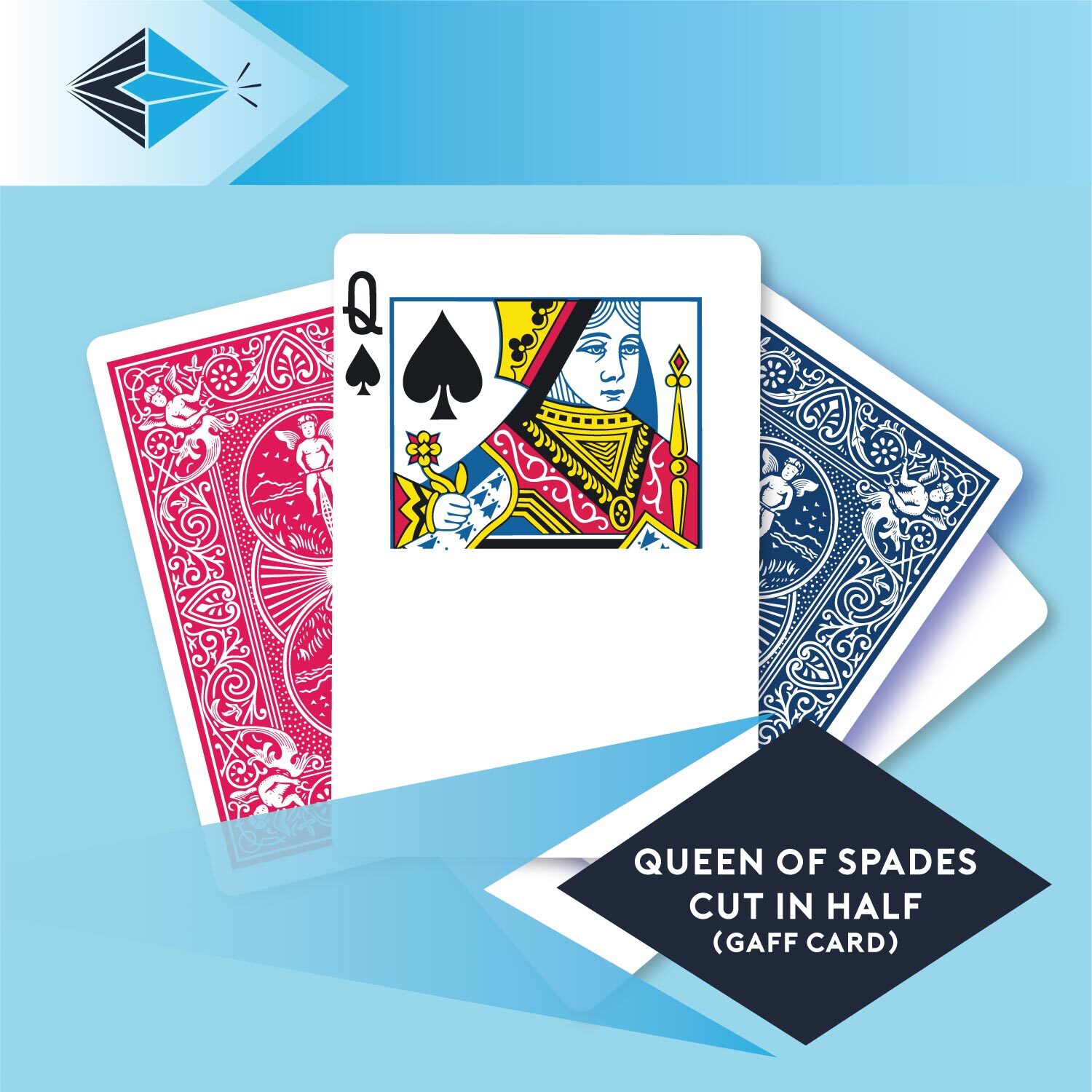 queen of spades cut in half gaff card 33 playing card for magicians printing printers Stockport Manchester UK