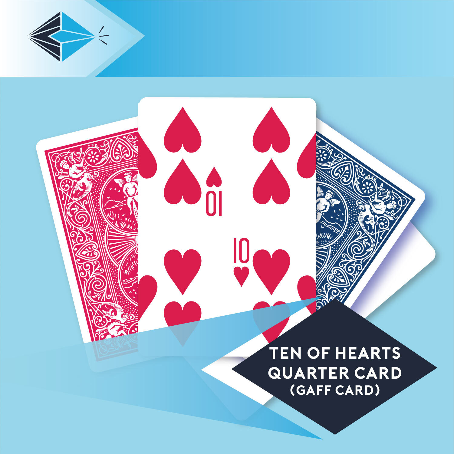 ten of hearts bquarter card gaff card 14 playing card magic printing printers Stockport Manchester UK