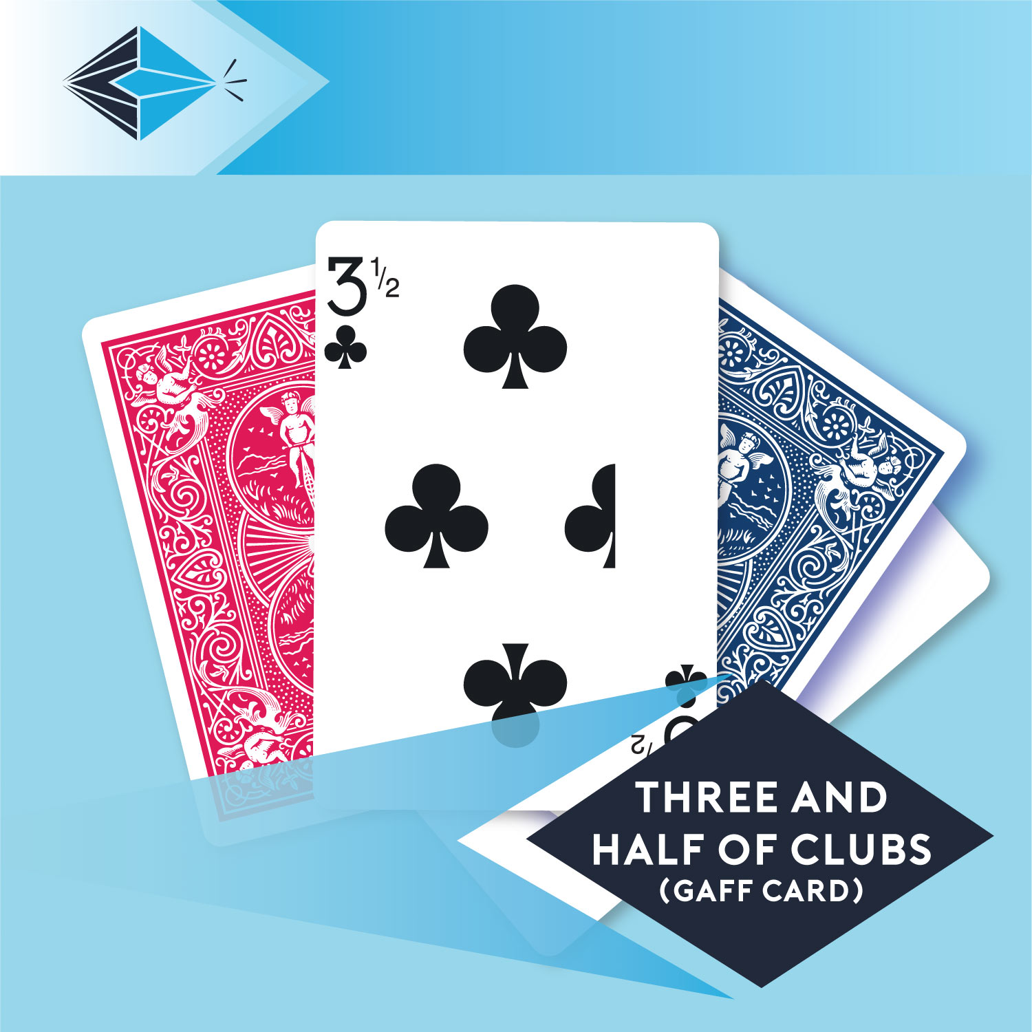 three and half of clubs gaff card 12 playing cards bicycle printing printers PrintbyMagic Stockport Manchester UK