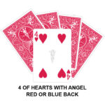 Four Of Hearts With Angel Gaff Card