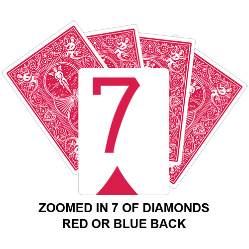 Zoomed In Seven Of Diamonds Gaff Card