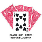 Black Ten Of Hearts Gaff Card