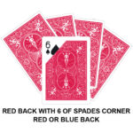 Red Back With Six Of Spades Corner Gaff Card