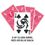 Nine Of Clubs Swirl Gaff Card