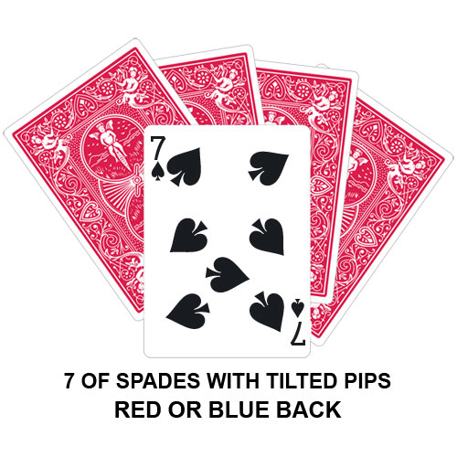 Seven Of Spades With Tilted Pips Gaff Card