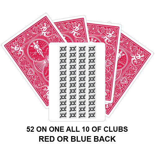 52 On 1 All 10 Of Clubs Gaff Card