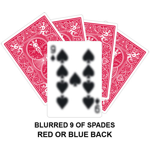 Blurred Nine Of Spades Gaff Card