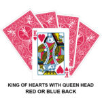 King Of Hearts With Queen Head Gaff Card