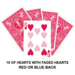 Ten Of Hearts With Faded Hearts