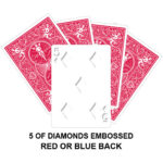 Five Of Diamonds Embossed Gaff Card