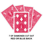 Seven Of Diamonds Cut Out Gaff Card
