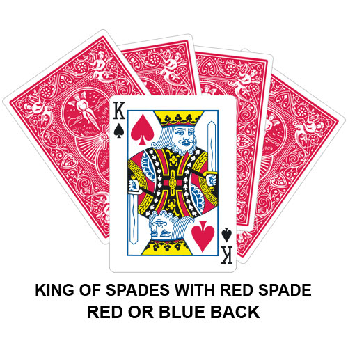King Of Spades With Red Spade Gaff Playing Card