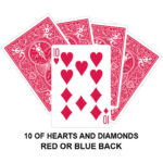 Ten Of Hearts And Diamonds Gaff Playing Card