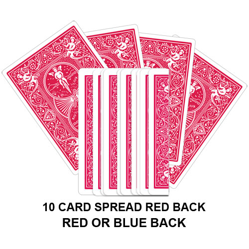 Ten Card Spread Red Back Gaff Playing Card