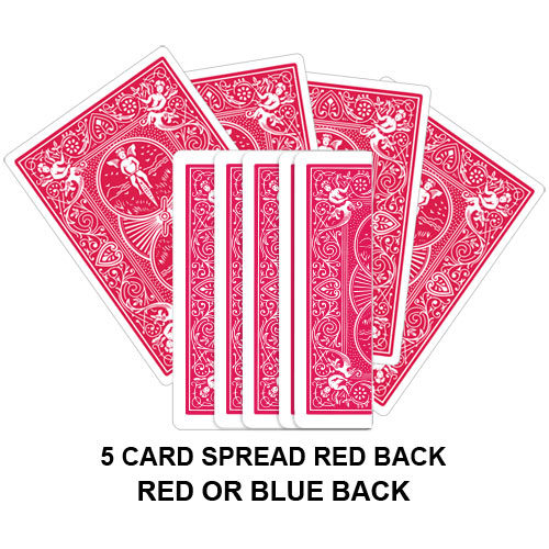 Five Card Spread Red Back Gaff Playing Card