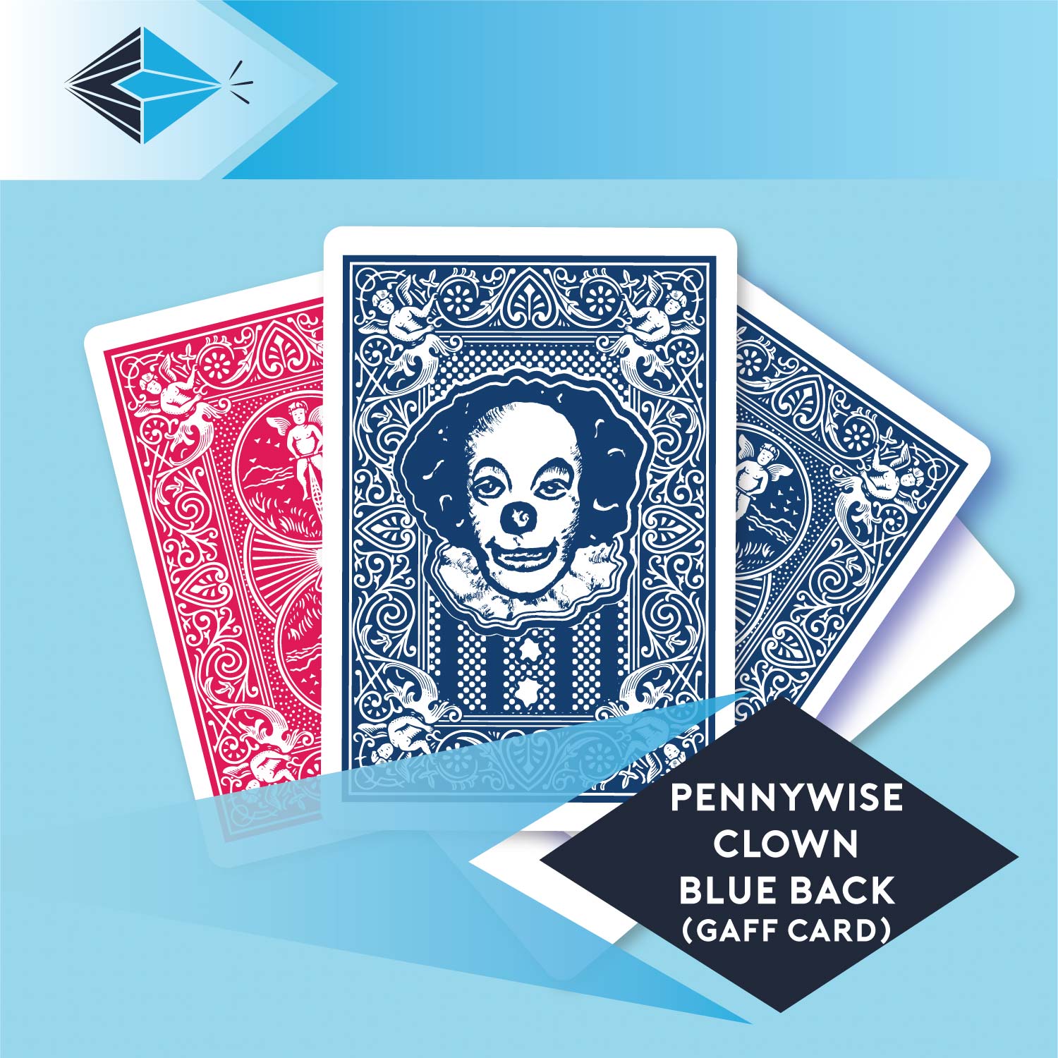 pennywise clown blue back gaff card 217 playing card for magicians printing printers Stockport Manchester UK