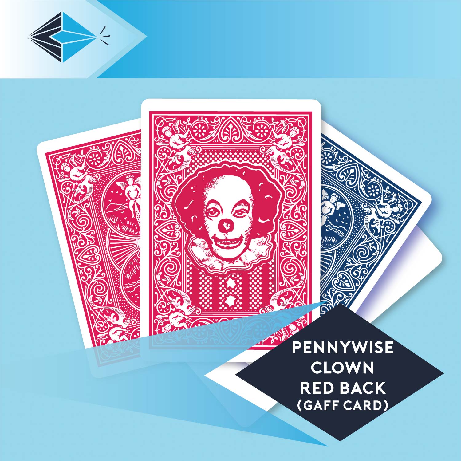 pennywise clown red back gaff card 129 playing card for magicians printing printers Stockport Manchester UK