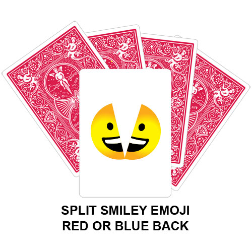 Split Smiley Emoji Gaff Playing Card