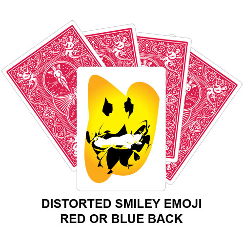 Distorted Smiley Emoji Gaff Playing Card