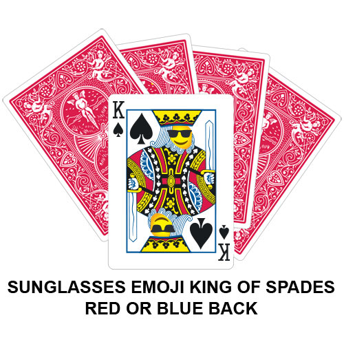 Sunglasses Emoji King Of Spades Gaff Playing Card