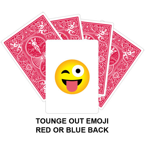 Tongue Out Emoji Gaff Playing Card