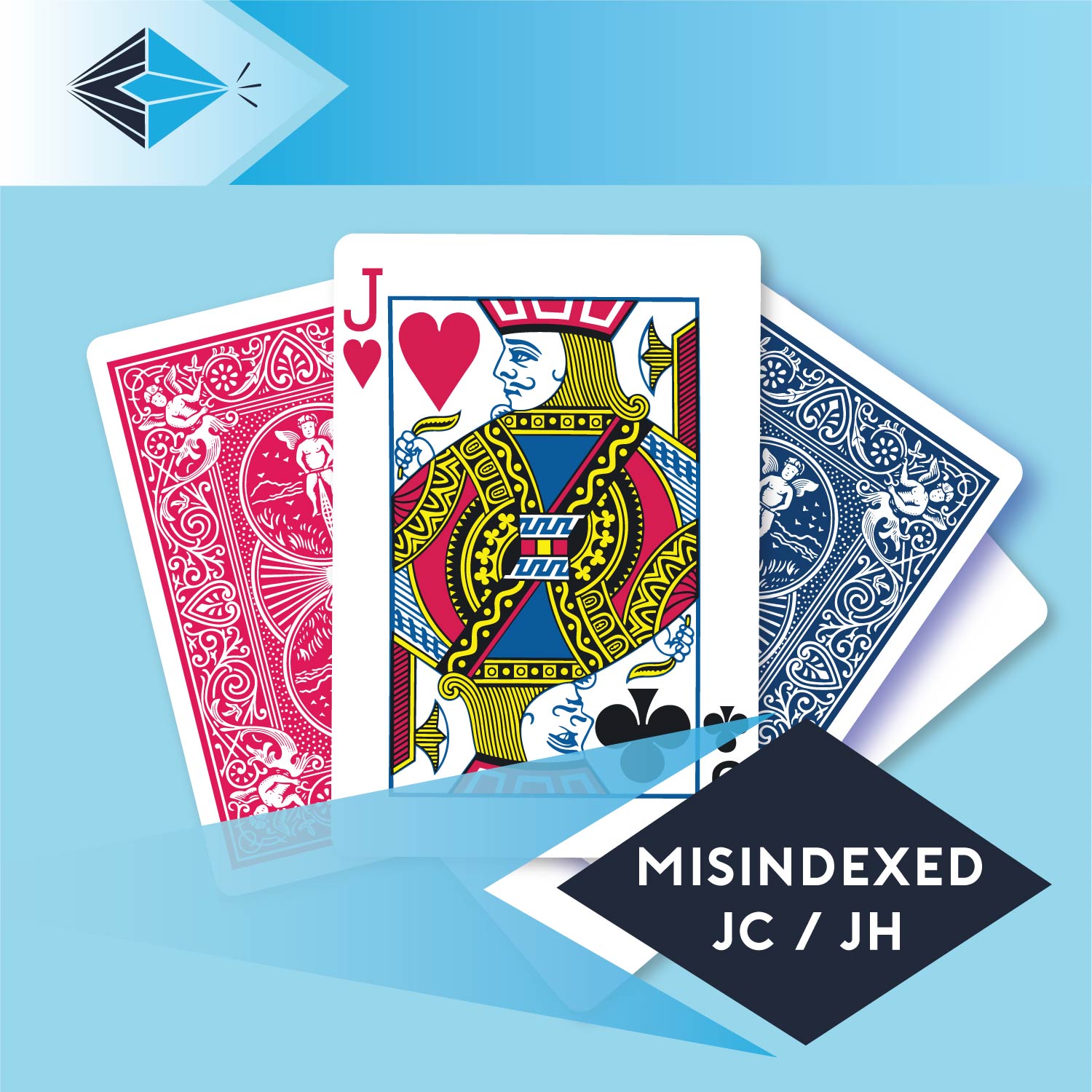 mis-indexed-jack-clubs-hearts-jc-jh-playing card for magicians printing printers Stockport Manchester UK