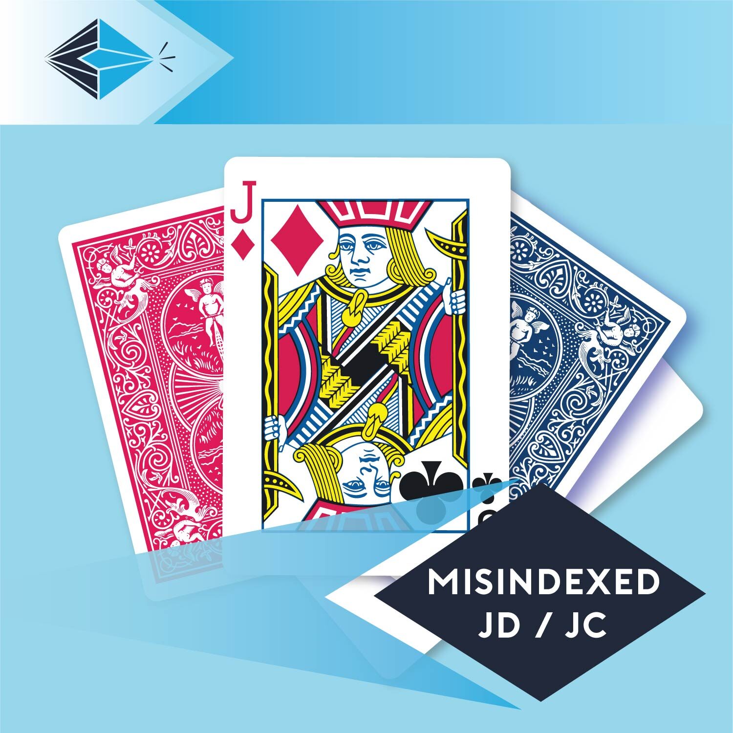 mis-indexed-jack-diamonds-clubs-jd-jc-playing card for magicians printing printers Stockport Manchester UK