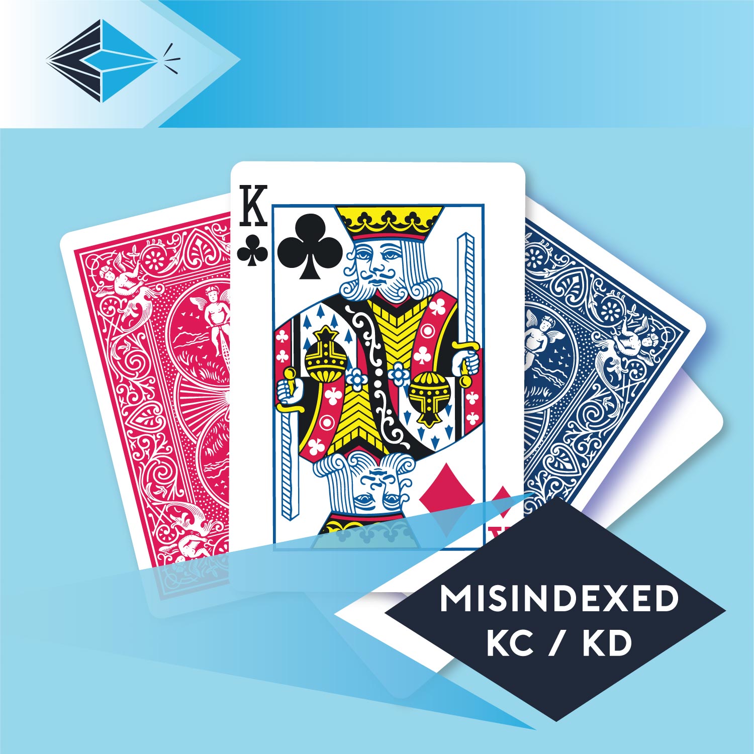 mis-indexed-king-clubs-diamonds-kc-kd-playing card for magicians printing printers Stockport Manchester UK