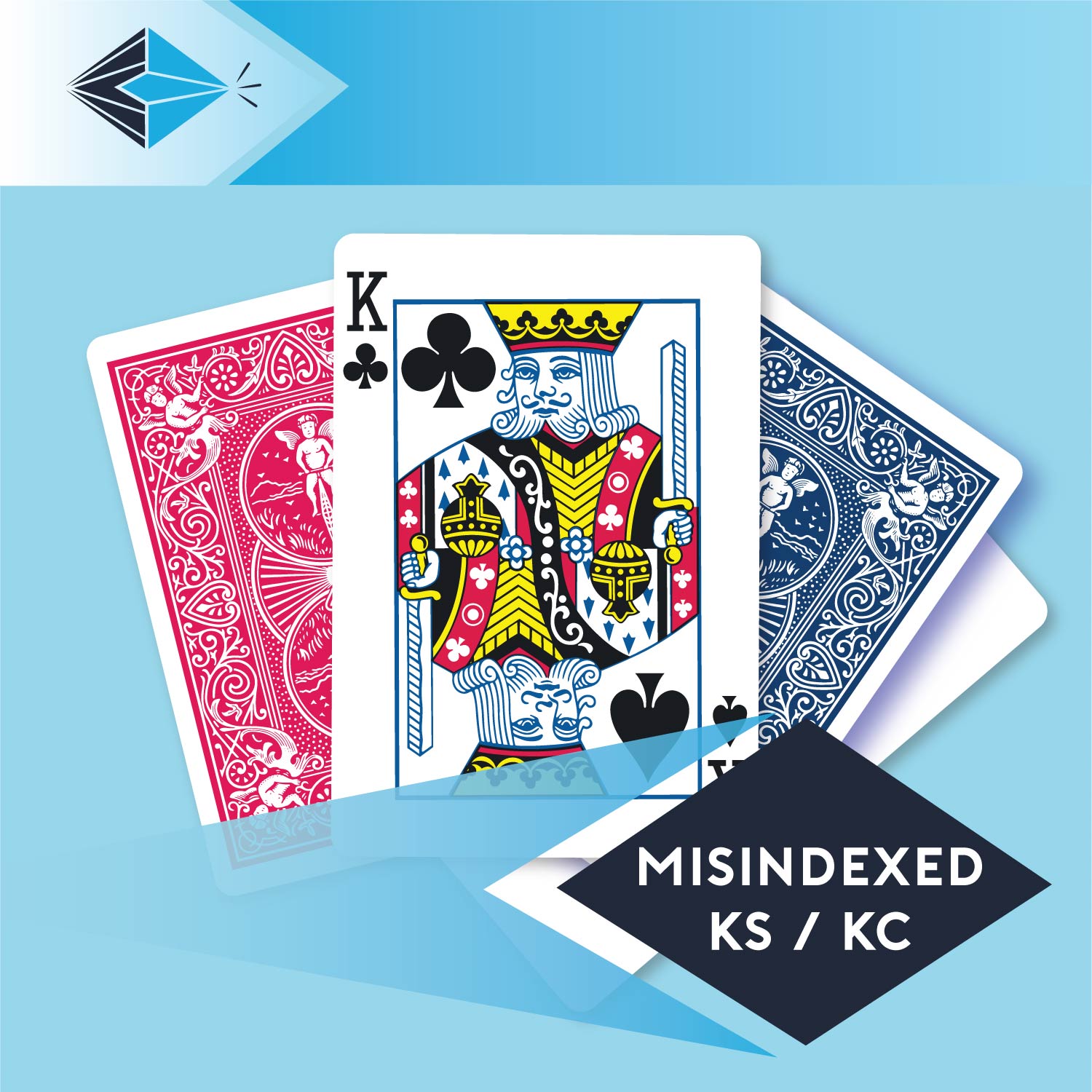 mis-indexed-king-spades-clubs-ks-kc-playing card for magicians printing printers Stockport Manchester UK