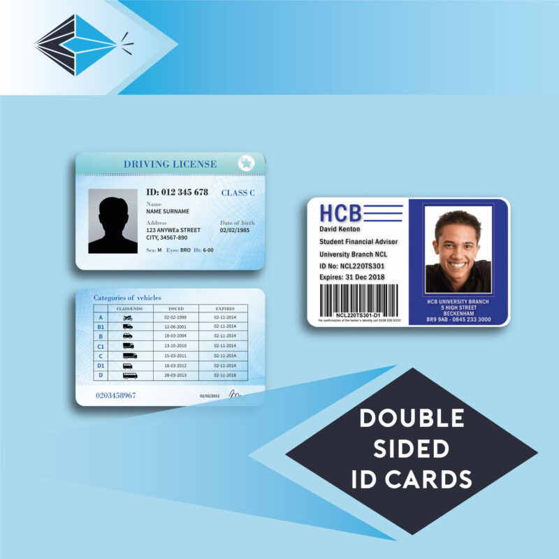 DOUBLE SIDED ID CARDS