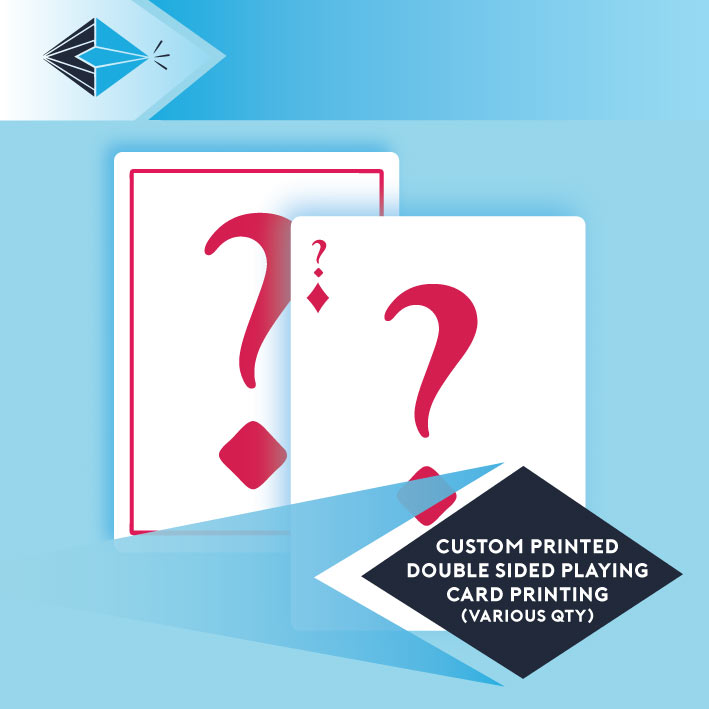 Custom printed playing cards various quantity double sided playing card printing for games and magic magicians printing Stockport printers Manchester Printers UK