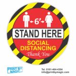 Keep Your Distance Social Distancing Stand Here