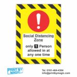 Social Distancing Vinyl Wall Sticker Laminated