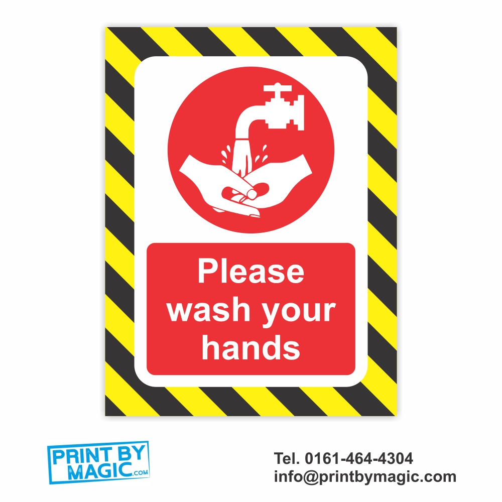 Please Wash Your Hands Vinyl Laminated Poster