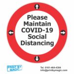 maintain social distancing sticker