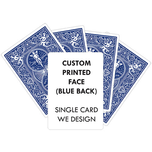 Custom Printed Blue bicycle playing card we deisgn