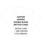 custom printed bicycle playing card double blank