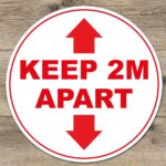 Keep 2 meters apart social distancing sticker