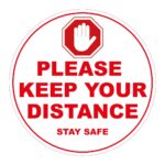PLEASE KEEP YOUR DISTANCE FLOOR STICKERS